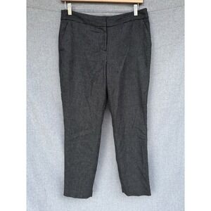 Talbots Womens Pants Black Size 10 Curvy Wool Blend Dress Pants Straight Dotted